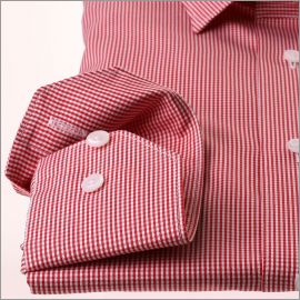 Chemise à carreaux Vichy rouges et blancs
