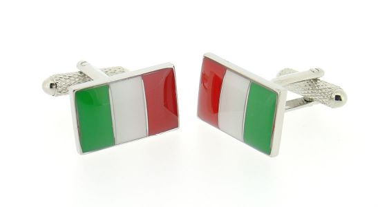 Boutons de manchette drapeau italien