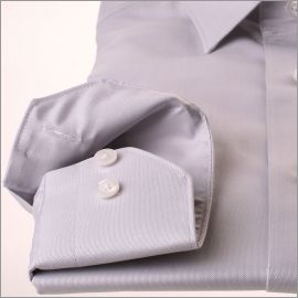 Chemise grise tissu Pin Point