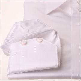 Chemise blanche tissu twill