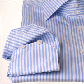Chemise rayée bleue et blanche